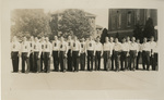 Men in Front of Melrose Hall
