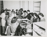 Students in Line at Dining Hall