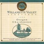Willamette Valley Vineyards 1990 Oregon Chardonnay Wine Label