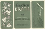 Knudsen Erath Winery 1978 Yamhill County White Riesling Wine Label