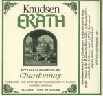 Knudsen Erath Winery 1977 Appellation American Chardonnay Wine Label