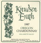 Knudsen Erath Winery 1987 Willamette Valley Oregon Chardonnay Wine Label