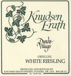 Knudsen Erath Winery Dundee Villages Oregon White Riesling Wine Label