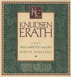 Knudsen Erath Winery 1993 Willamette Valley White Riesling Wine Label