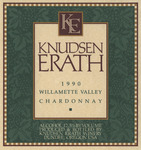 Knudsen Erath Winery 1990 Willamette Valley Chardonnay Wine Label