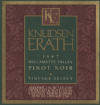 Knudsen Erath Winery 1987 Willamette Valley Pinot Noir Wine Label