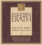 Knudsen Erath Winery Pacific Mist Oregon Table Wine Label