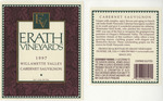 Erath Vineyards 1997 Willamette Valley Cabernet Sauvignon Wine Label