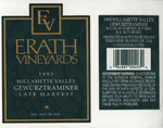 Erath Vineyards 1995 Willamette Valley Gewürztraminer Wine Label