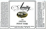 Amity Vineyards 1982 Oregon Pinot Noir Wine Label by Amity Vineyards