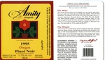 Amity Vineyards 1995 Oregon Pinot Noir Wine Label by Amity Vineyards