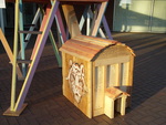 Playhouse for Nils Collaborative Burn Sculpture 02 by Kathleen Spring