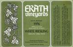 Erath Vineyards 1976 Willamette Valley White Riesling Wine Label by Erath Vineyards