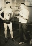 Coach Henry Lever and Basketball Player by Unknown