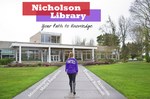 Jereld R. Nicholson Library Promotional Poster: Your Path to Knowledge by Natalia Wan