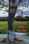 Jereld R. Nicholson Library Promotional Poster: Fall Back into a Good Book by Natalia Wan