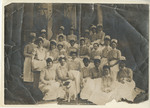 Informal Portrait of Nursing Students on the Front Steps by Unknown