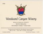 Woodward Canyon Winery 1986 Walla Walla County White Riesling Wine Label by Woodward Canyon Winery